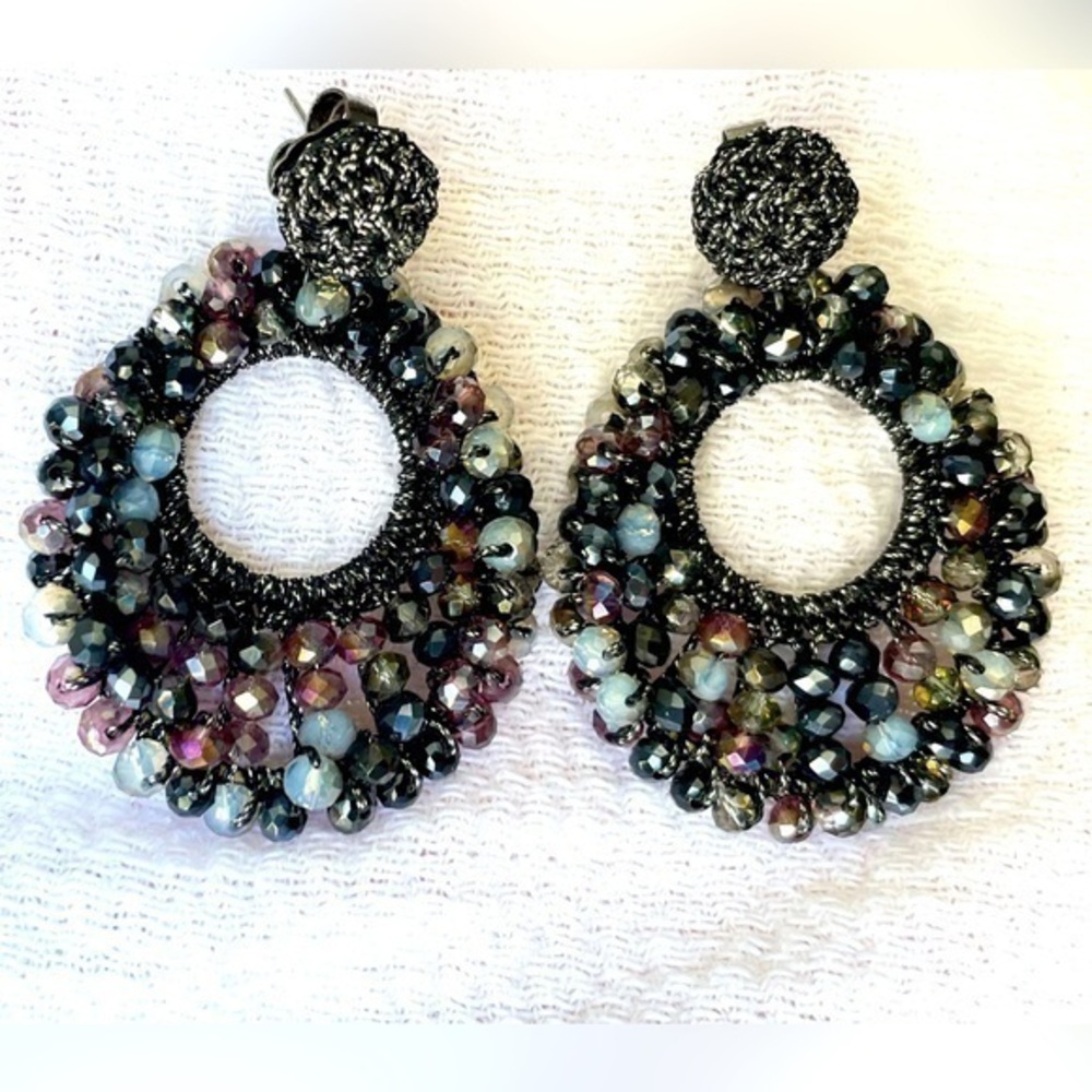 Rhinestone Hoop Earrings